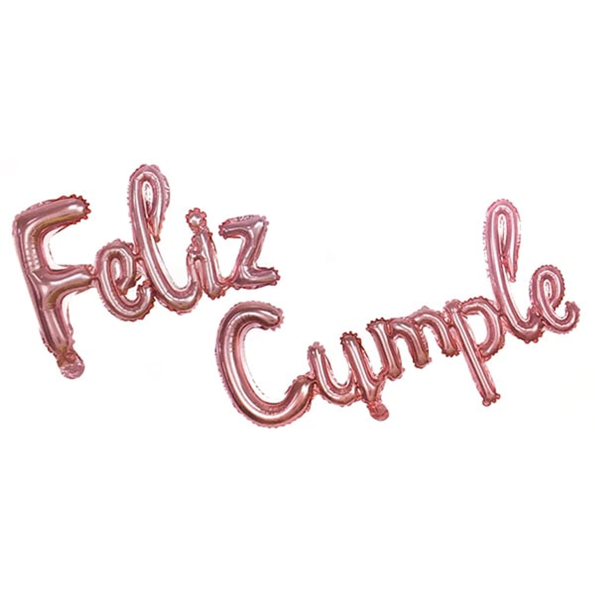 GENERICO - GLOBO METALICO F.C. CURSIVO ROSE GOLD X1 UNI