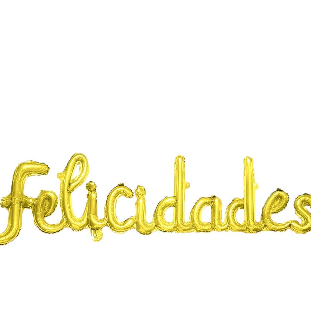 GENERICO - GLOBO METALICO FELICIDADES CURSIVO DORADO X1 UNI