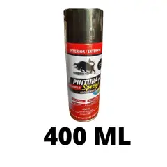 GENERICO - Pintura Spray Uso General NEGRO Brillante 400ml