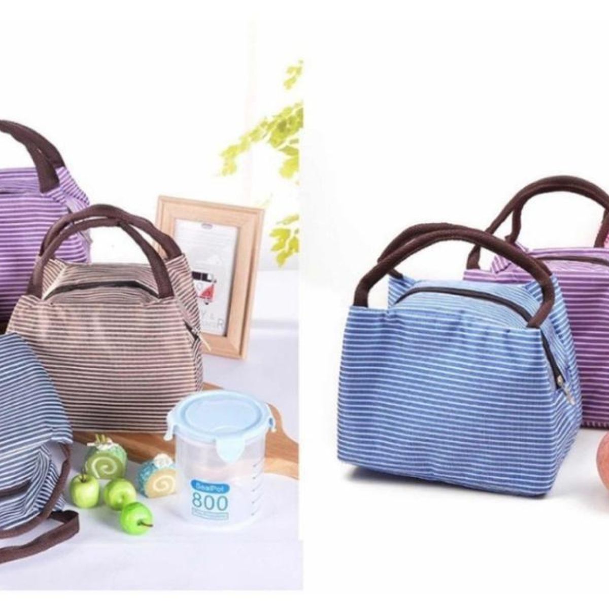 GENERICO - Lonchera Bolsa Termica Colación Almuerzo Portatil Unisex Azul