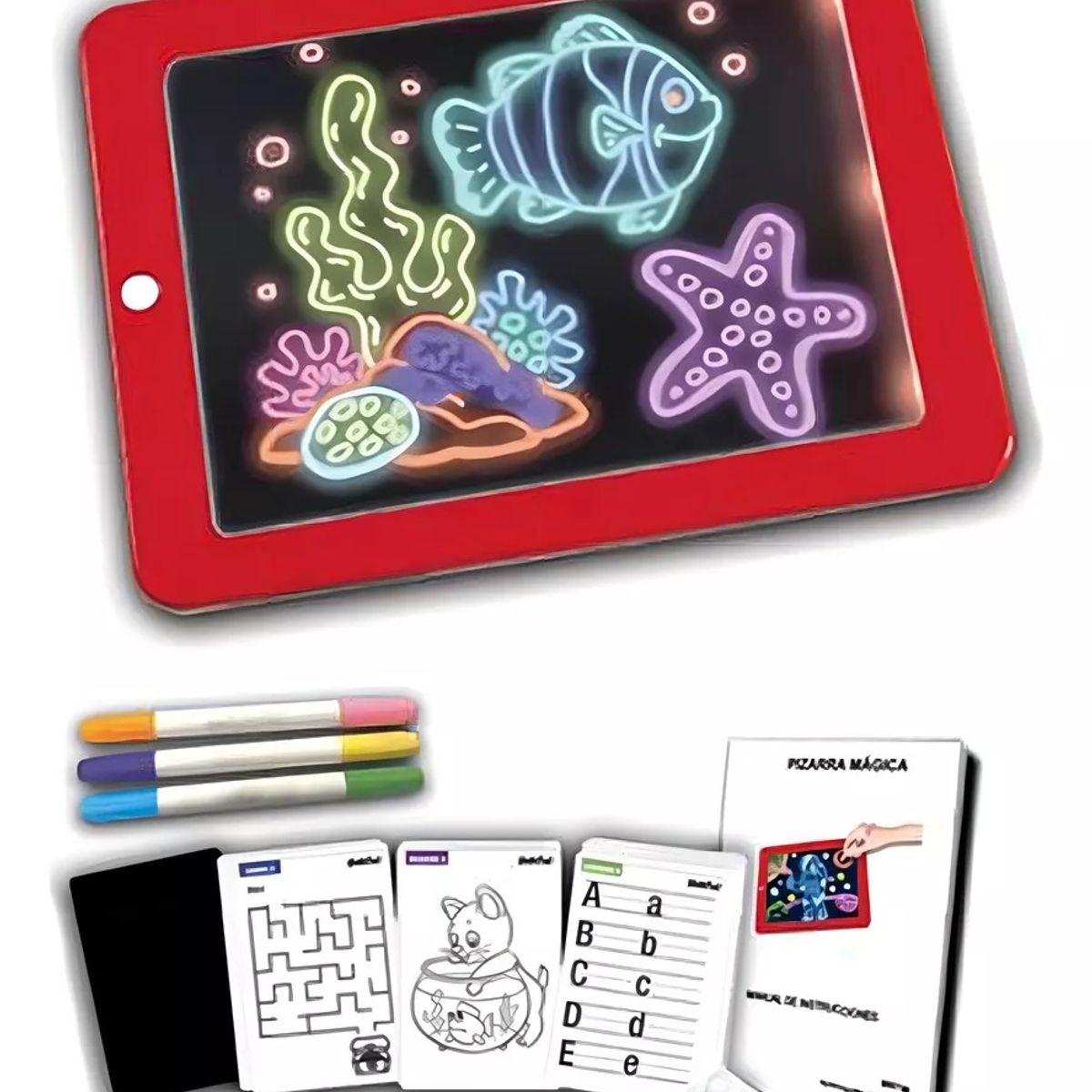 GENERICO - Magic Pad Rojo - Tableta De Dibujo