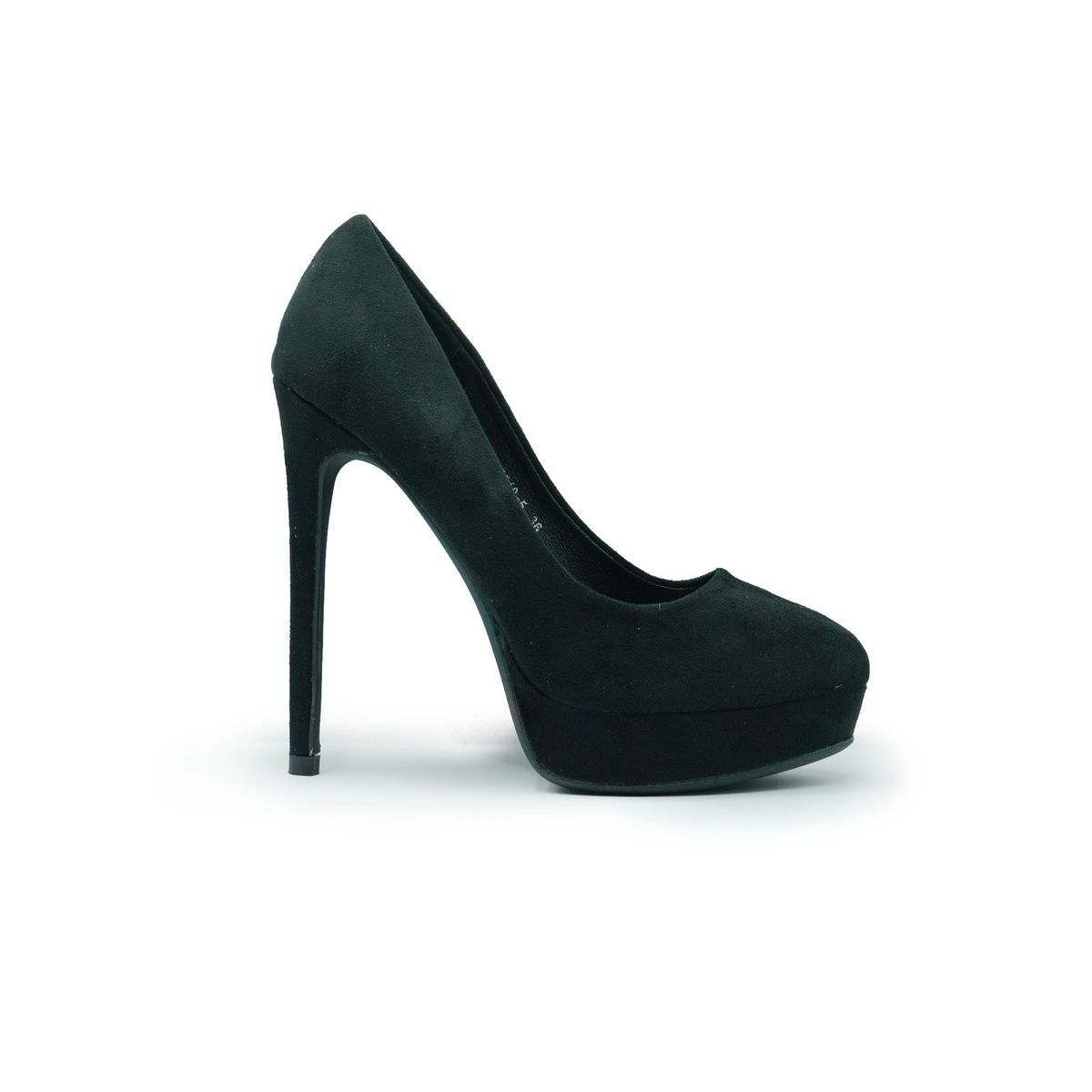 APOSTOL - Tacón alto aguja negro gamuzado calzado mujer