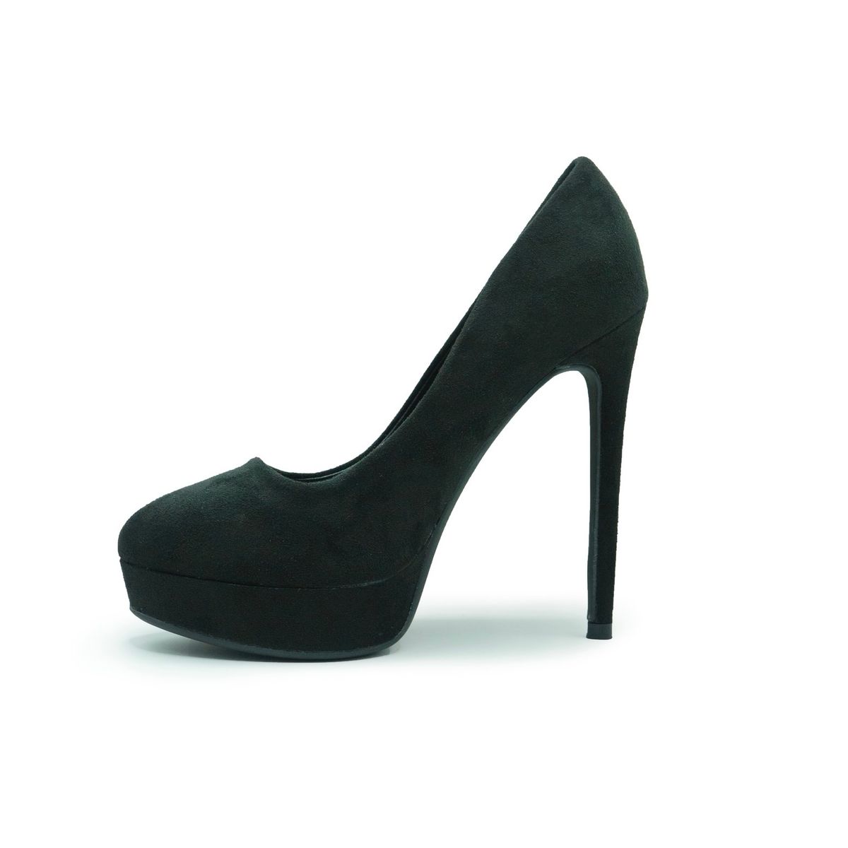 APOSTOL - Tacón alto aguja negro gamuzado calzado mujer