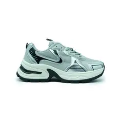 APOSTOL - Zapatilla deportiva dama gris y plata para running