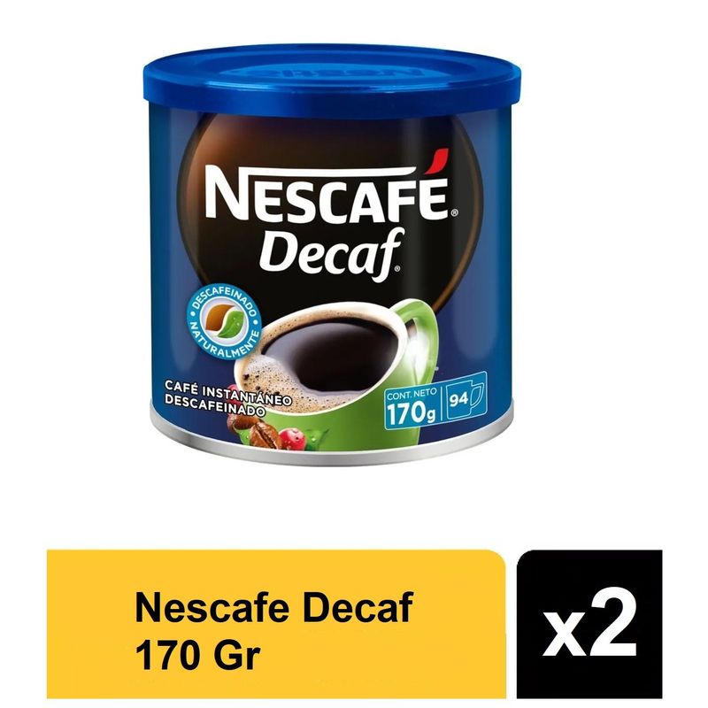NESTLE - Café Nescafé Decaf Tarro 170 Gr Pack X2