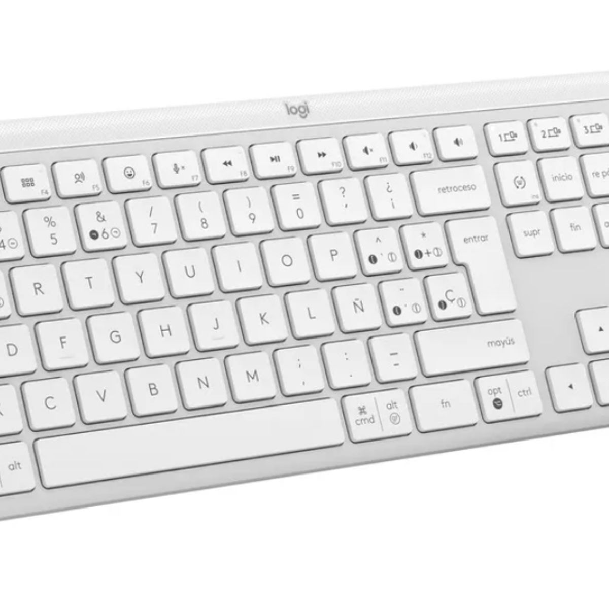 LOGITECH - Teclado Inalámbrico Logitech Signature Slim K950 Blanco Idioma Español