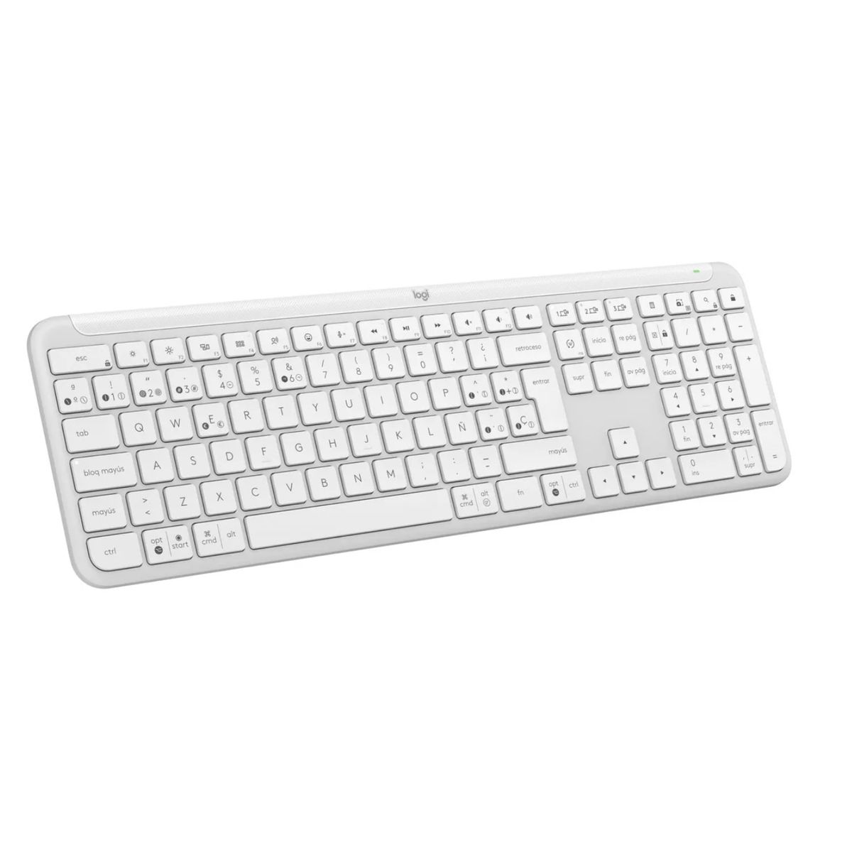 LOGITECH - Teclado Inalámbrico Logitech Signature Slim K950 Blanco Idioma Español