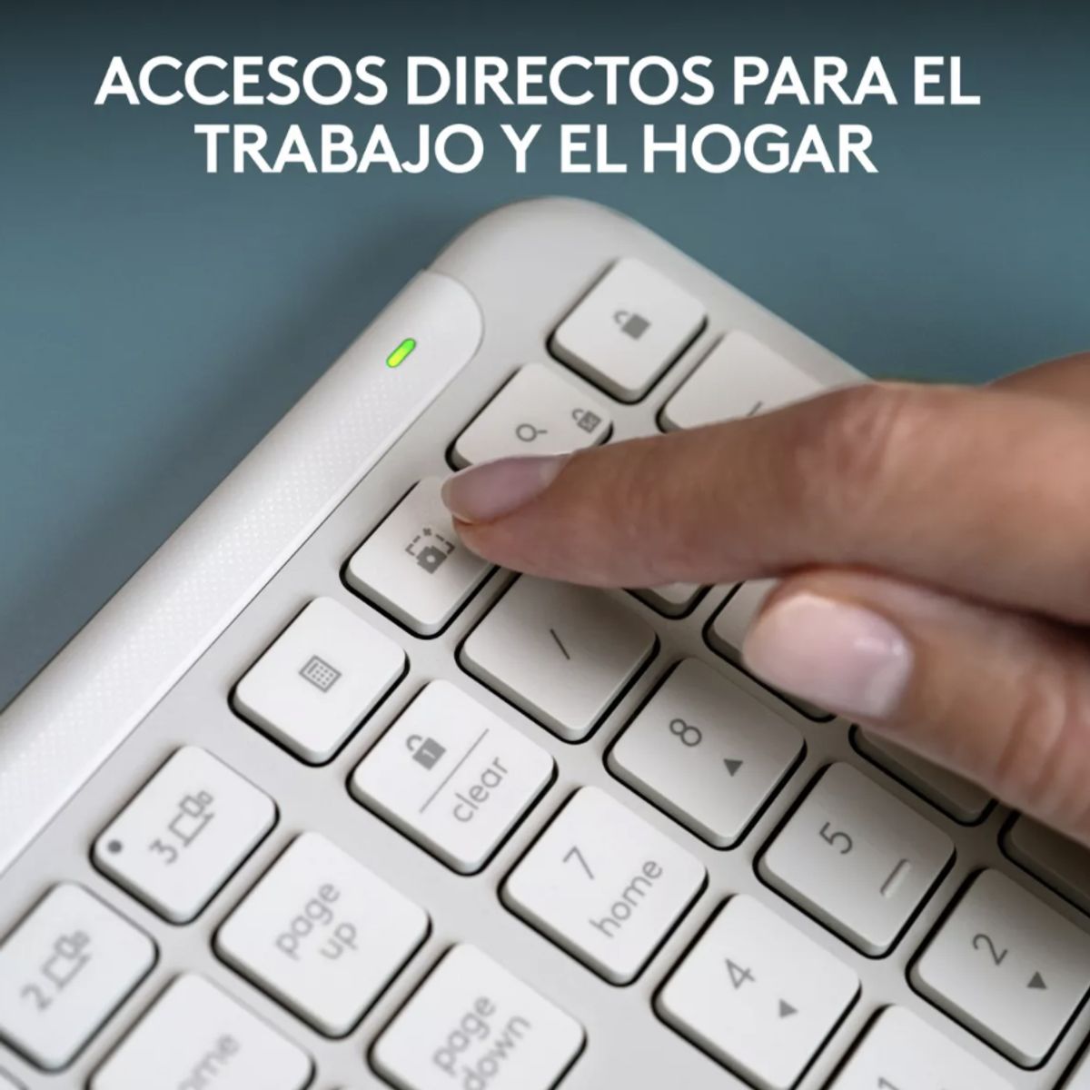 LOGITECH - Teclado Inalámbrico Logitech Signature Slim K950 Blanco Idioma Español