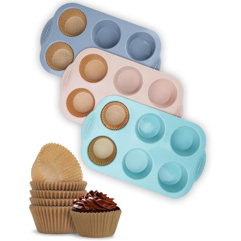 GENERICO - Moldes 6 Espacios Circulo para Cupcakes