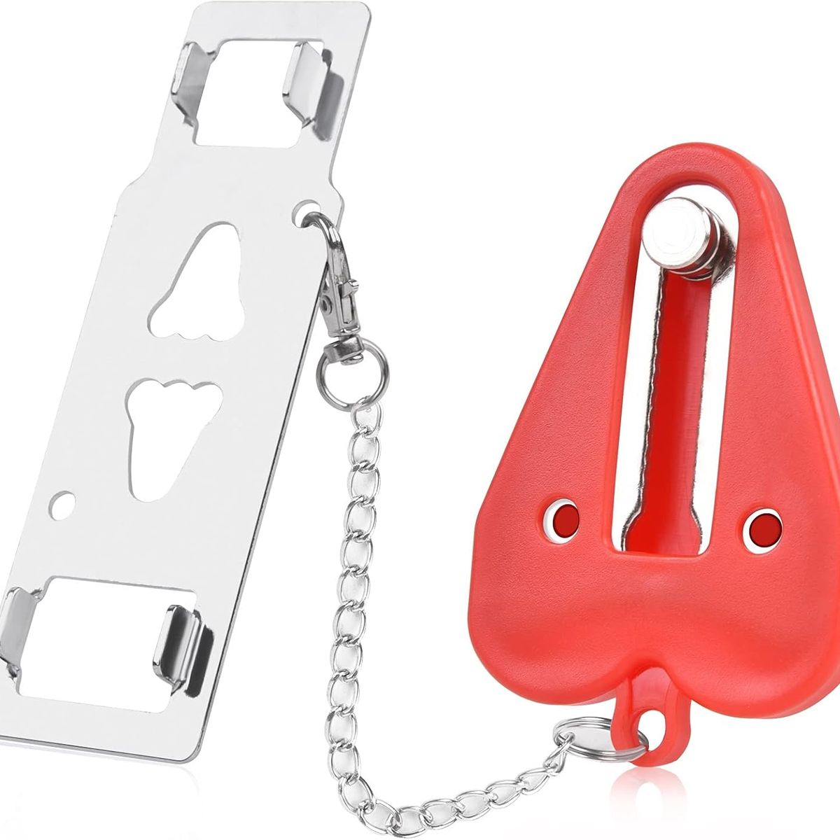 KUANGYE - Seguro Cerradura Puerta Seguridad Portatil Privacidad Rojo