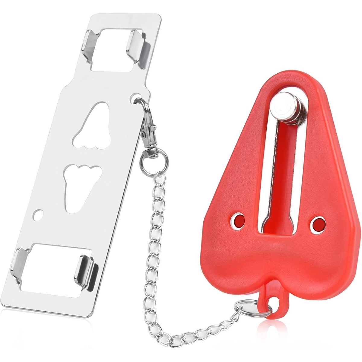 KUANGYE - Seguro Cerradura Puerta Seguridad Portatil Privacidad Rojo