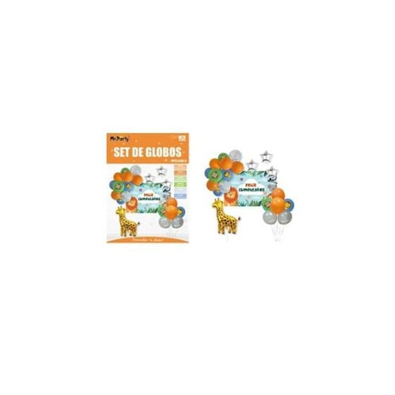 GENERICO - Set De Globos Látex De Animales Con Fondo 26pcs