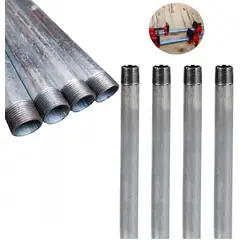 KUANGYE - 4 Tubos Galvanizados 1,2mt De Largo C/u Para Prensa Tubo 3/4