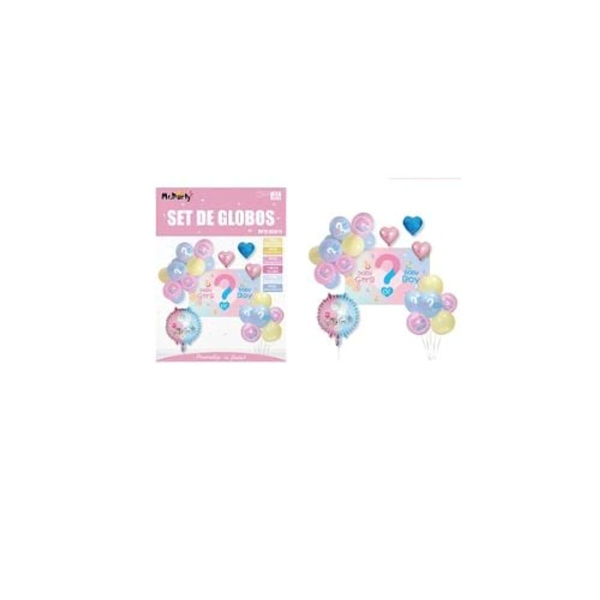 GENERICO - Set Globos Látex Baby Shower Con Fondo 22pcs