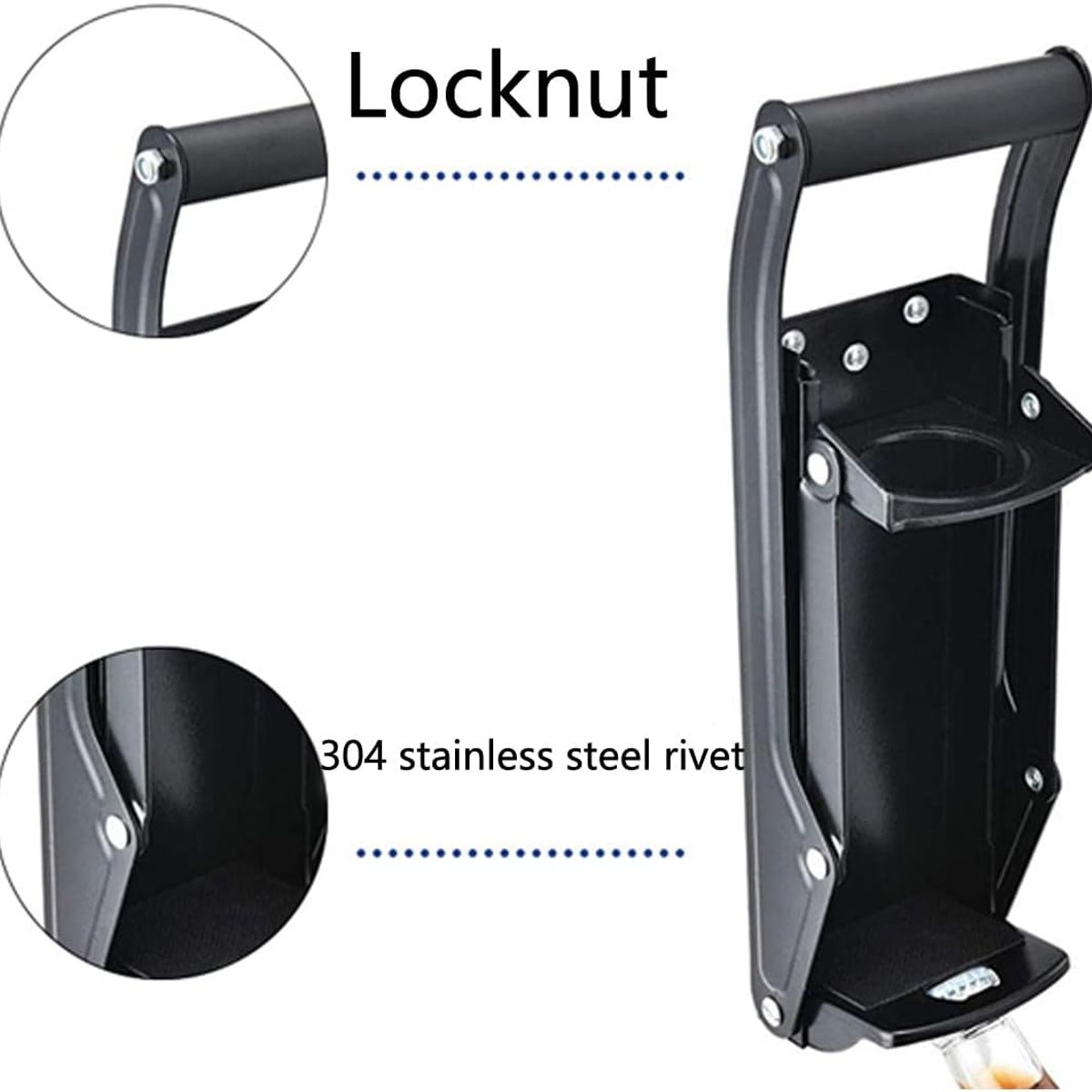 KUANGYE - Aplastador De Latas De Aluminio 500 Ml Negro