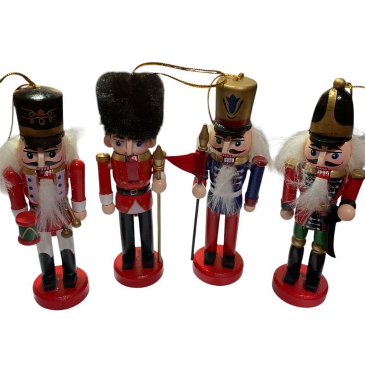 GENERICO - Cascanueces Soldados de Navidad ; 4 piezas ;13,5cm