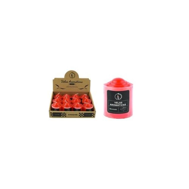GENERICO - Vela Aromática Pilar Rojo 4x6cm 85g