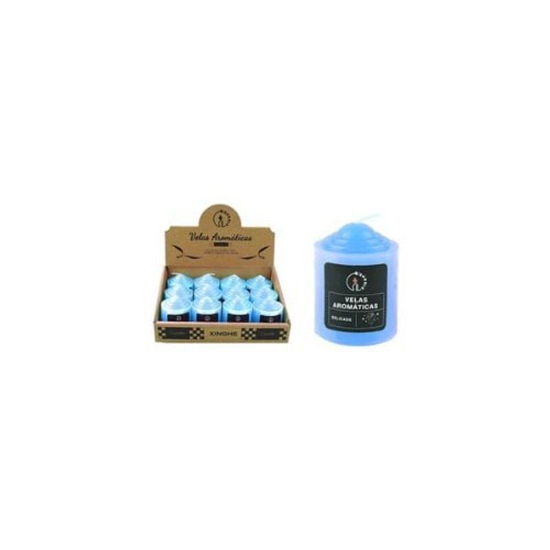 GENERICO - Vela Aromática Pilar Azul 4x6cm 85g