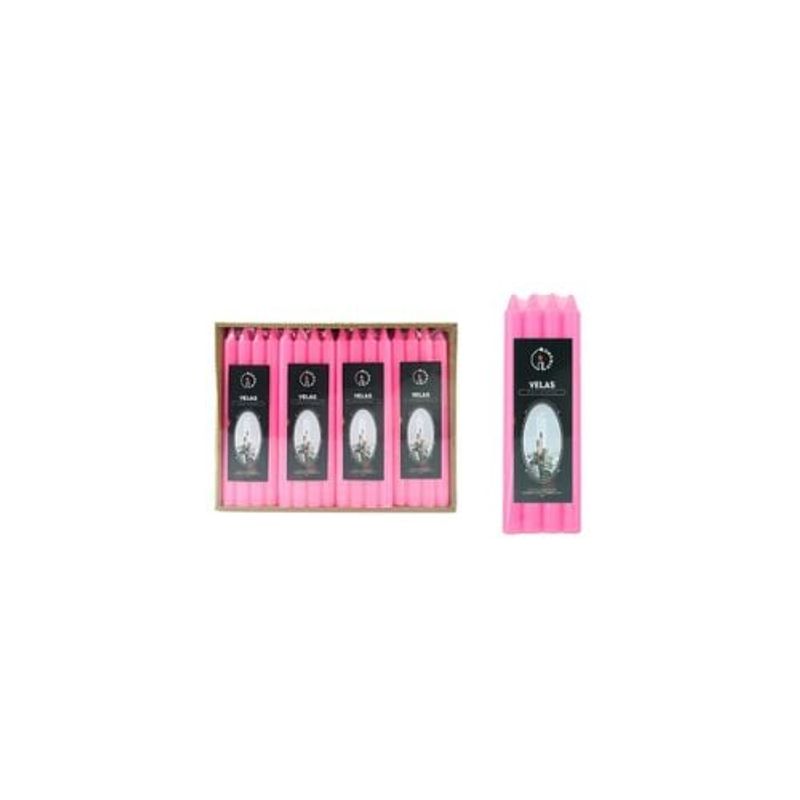 GENERICO - Vela Rosado 150mmx20cm 4pcs
