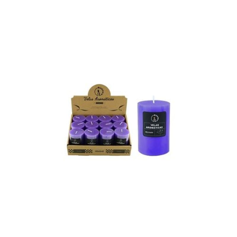 GENERICO - Vela Aromática Cilíndrica Morado 5x7cm