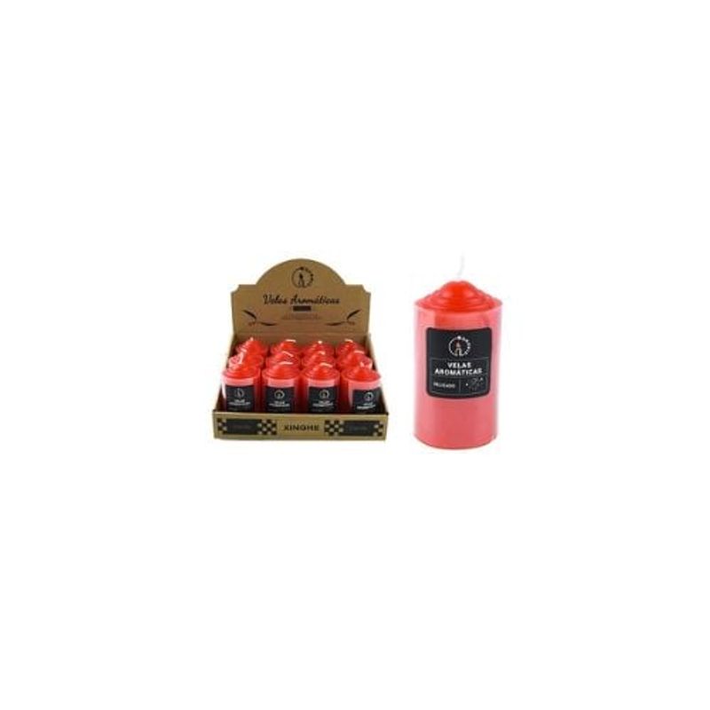GENERICO - Vela Aromática Pilar Rojo 4x9cm 120g