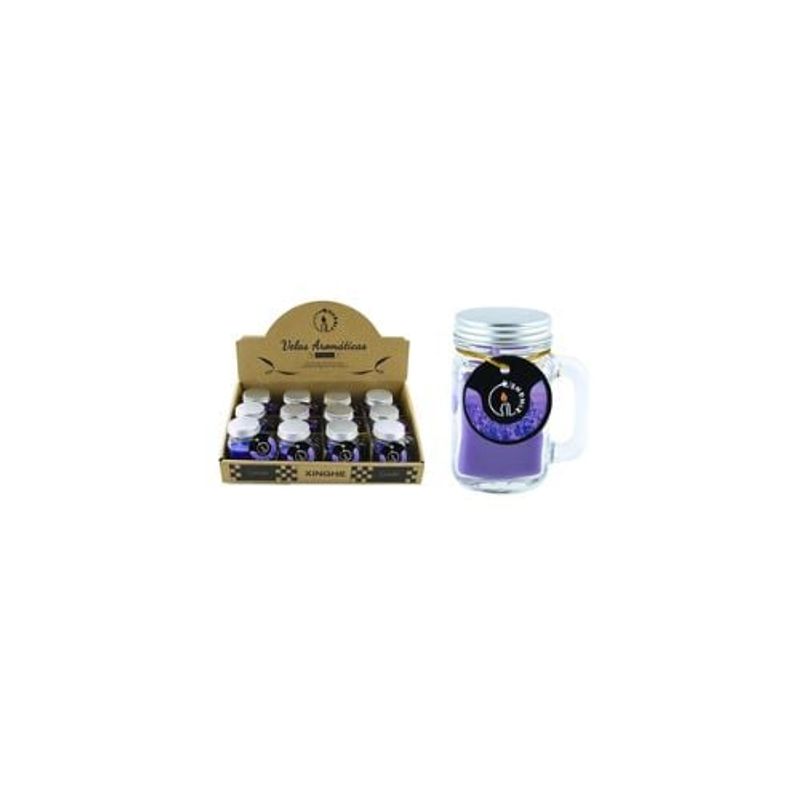 GENERICO - Vela Aromática Morado Lavanda En Frasco 7x4cm