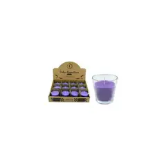 GENERICO - Vela Aromática Morado Lavanda En Vaso Vidrio 6x6cm