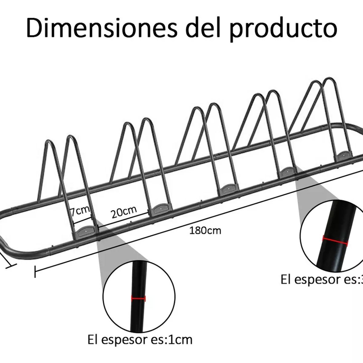 DEKANO - Estantes Ajustablessoporte De Estacionamiento P5 Bicicleta