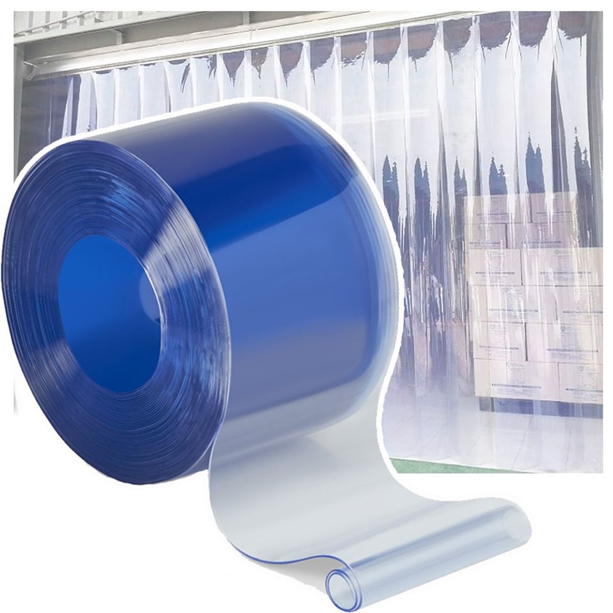 KUANGYE - Cortina Lama 2x180mm Pvc, Rollo 48 Mts