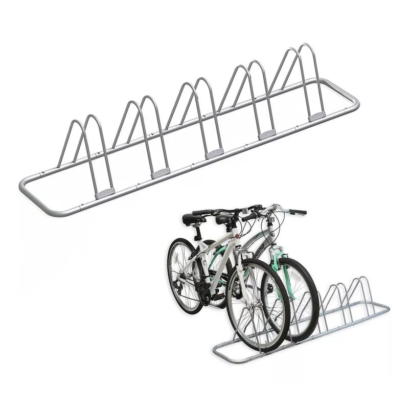 DEKANO - Ajustablessoporte De Estacionamiento P5 Bicicleta plata