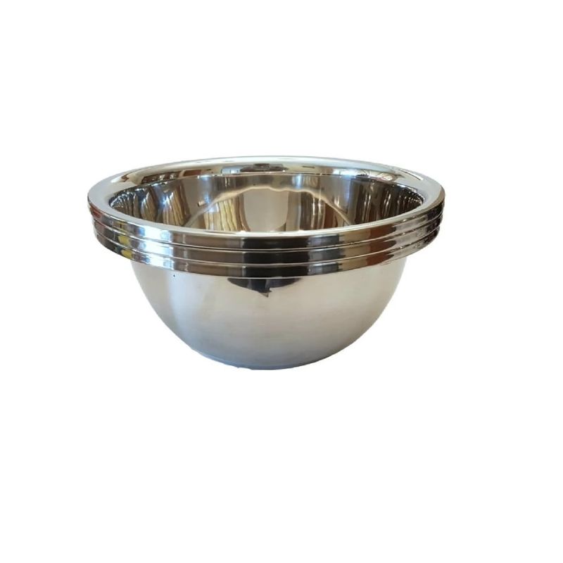 GENERICO - Bowl 30cm Acero Inoxidable Repostería Fuente 6000ml Gris