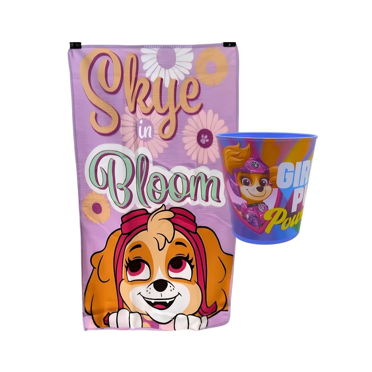 GENERICO - Toalla de 30x50cm Balde Playa Dibujo Animado Cachorra Multiuso.