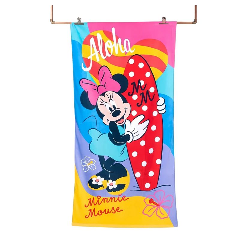 GENERICO - Toalla de 70x140cm Dibujo Animado Ratona Surfista para Niños