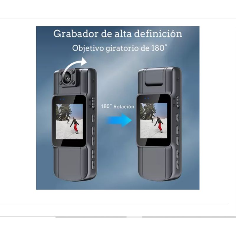 GENERICO - 1080p Cámara De Cuerpo Portátil Hd Pantall Grabadoras Video