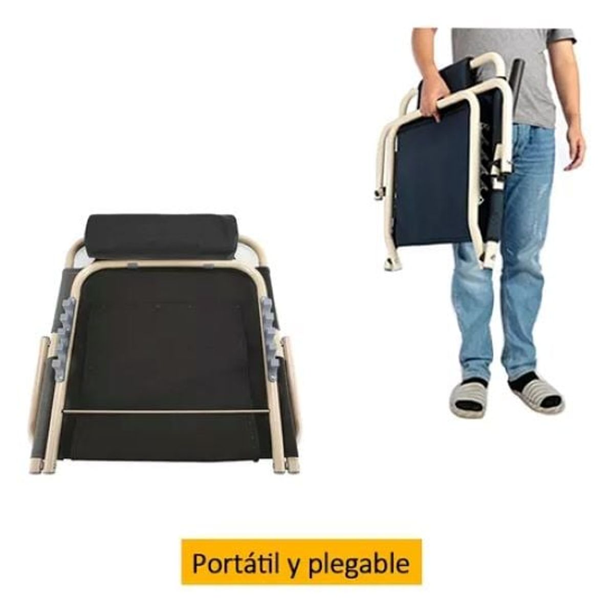 SUNCARE - Respaldo Cama Playa Jardin Portatil con Apoya Brazos