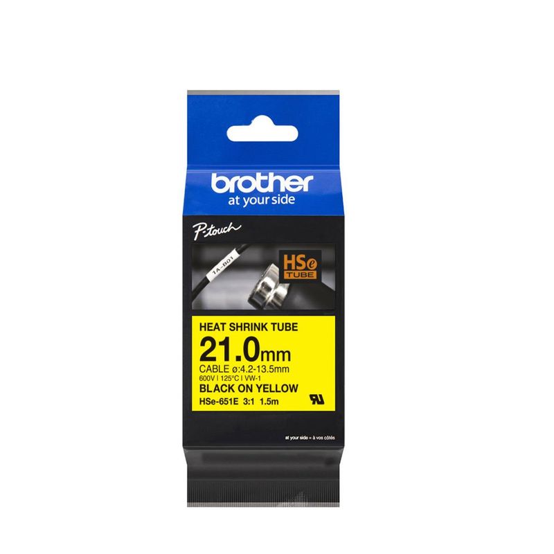 BROTHER - ETIQUETA BROTHER 24MM TUBO NEGRO SOBRE AMA