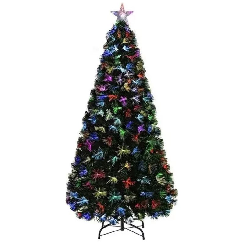 ARTIHOGAR - Arbol de Navidad 180 CM con Luces Led Blanca Cálida Canadá Verde