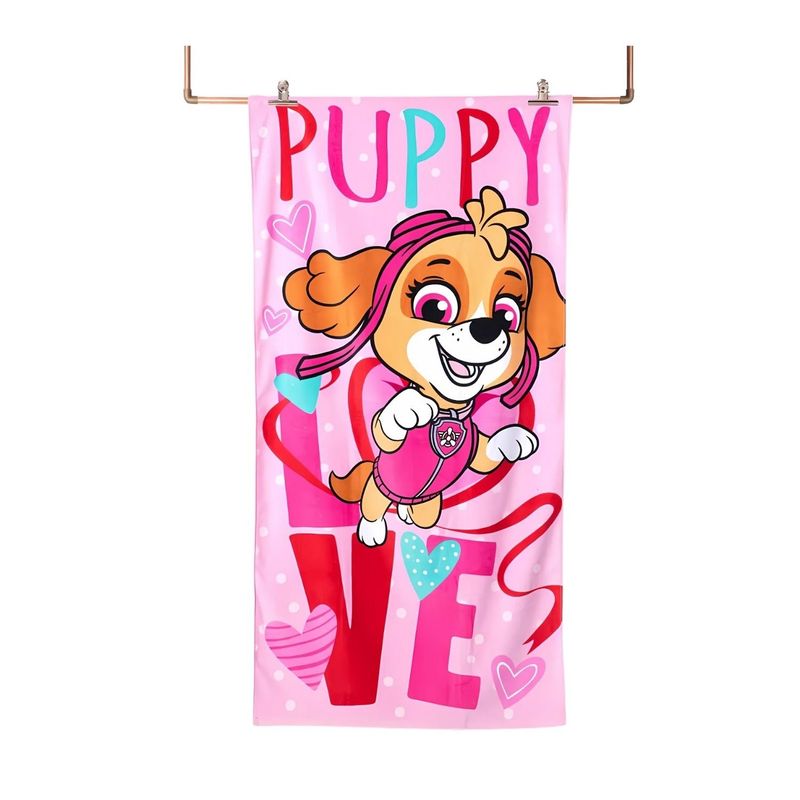 GENERICO - Toalla de 70x140cm Dibujo Animado Cachorra SuperHeroe para Niños