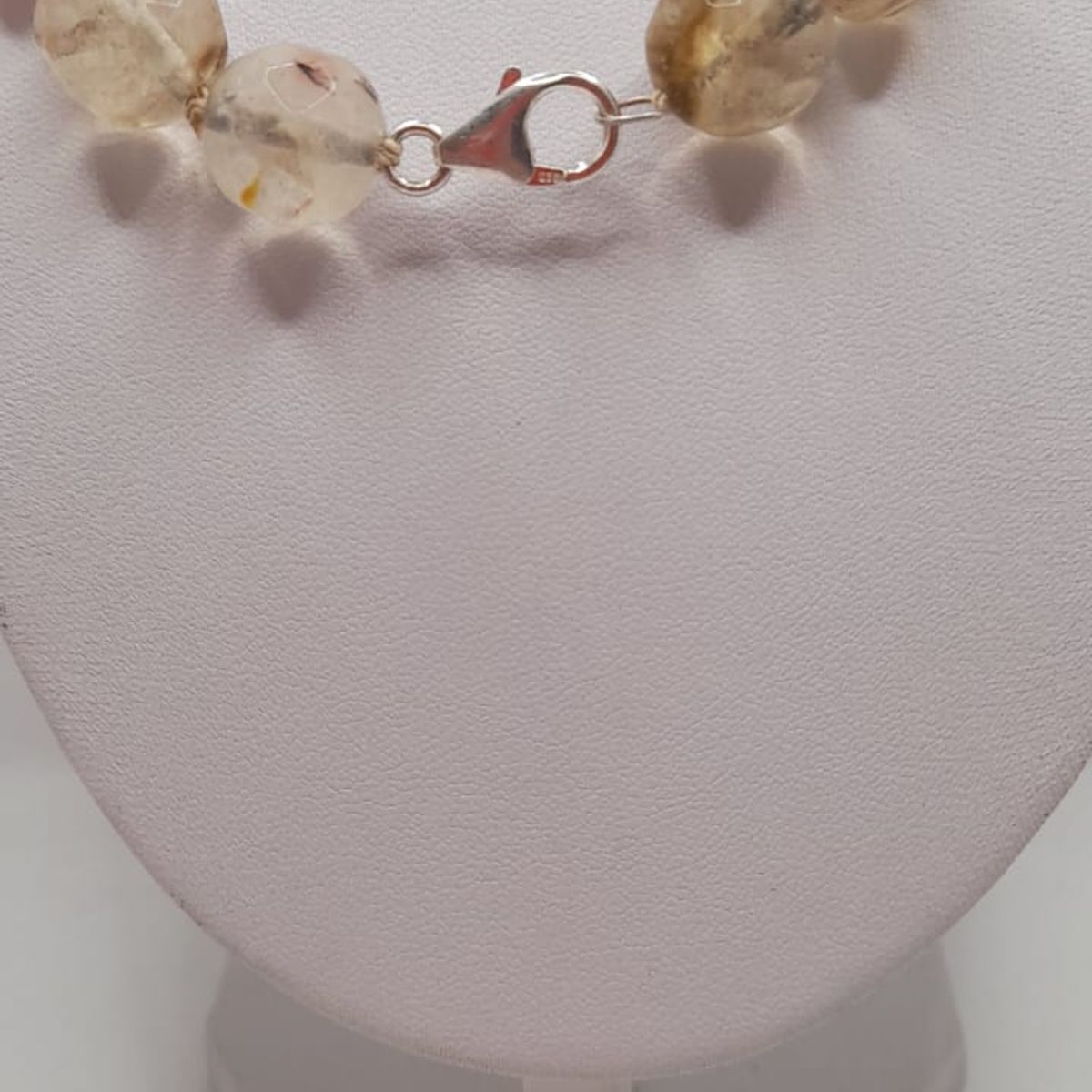 CAT JOYAS - Collar de cuarzo cherry volcano facetado broche de plata fina 925