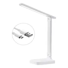 GENERICO - Lámpara De Escritorio Led Recargable Con 3 Colores De Luz