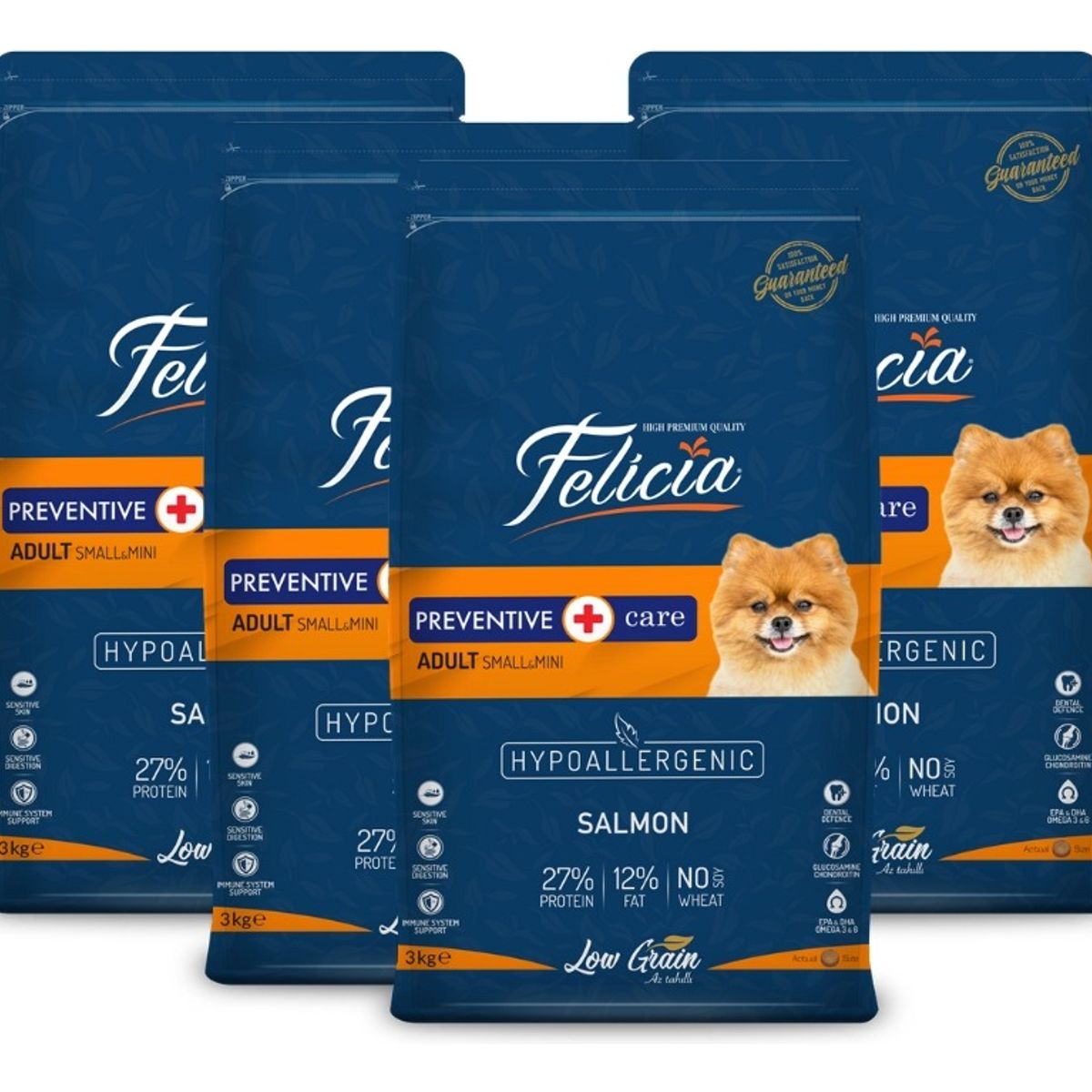 GENERICO - Pack x 4 - Alimento Felicia Hipoalergénico Perro - Salmón