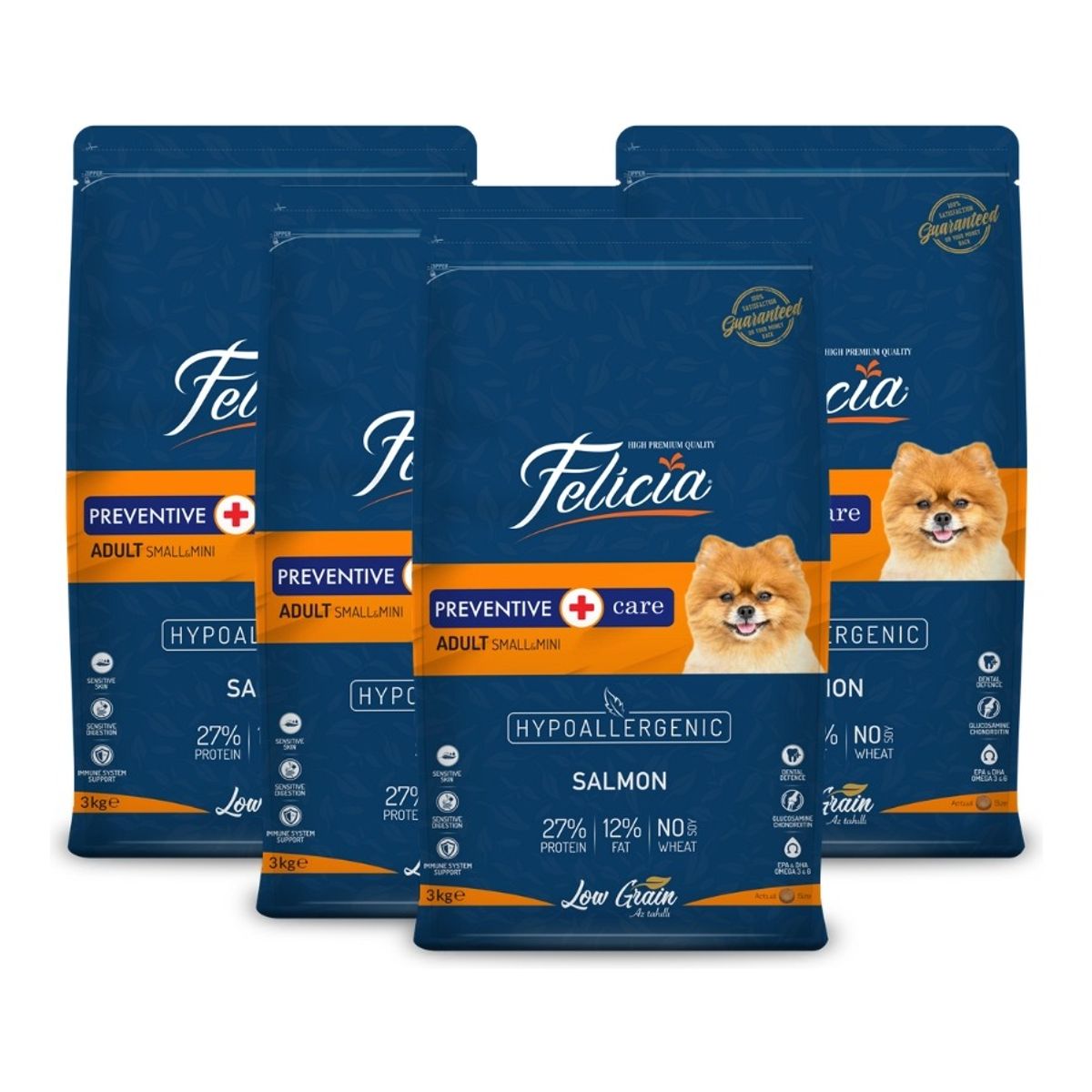 GENERICO - Pack x 4 - Alimento Felicia Hipoalergénico Perro - Salmón