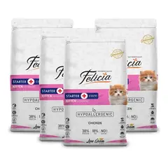 GENERICO - Pack x 4 - Alimento Felicia Hipoalergénico Gatito - Pollo