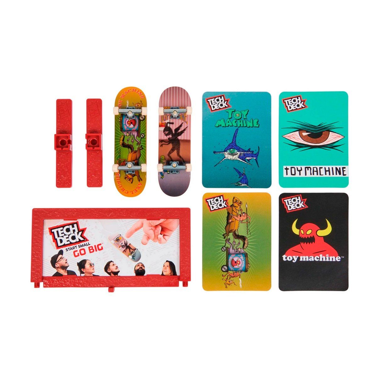ANSALDO - Mini skates TECH DECK Toy Machine 2 tablas y accesorios