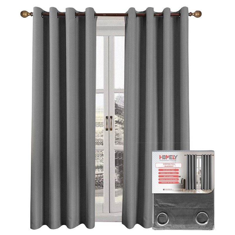 HOMELY - Cortinas 100% Blackout Termica Homely 2x140x220