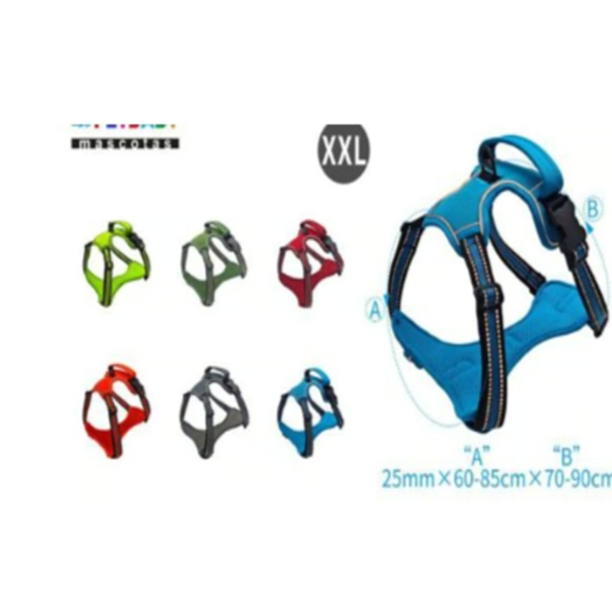 GENERICO - Arnés Tipo Pechera Reforzada Para Perros Talla XXL Rojo