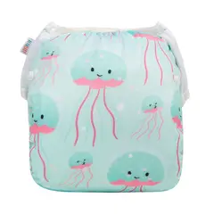 ALVABABY - Pañal de Natación Piscina Reutilizable Elefantes bebés