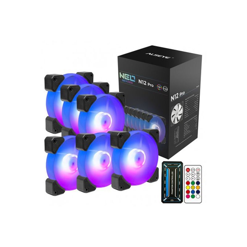 GENERICO - Pack de Ventiladores RGB + Controladora Neo N12 Pro
