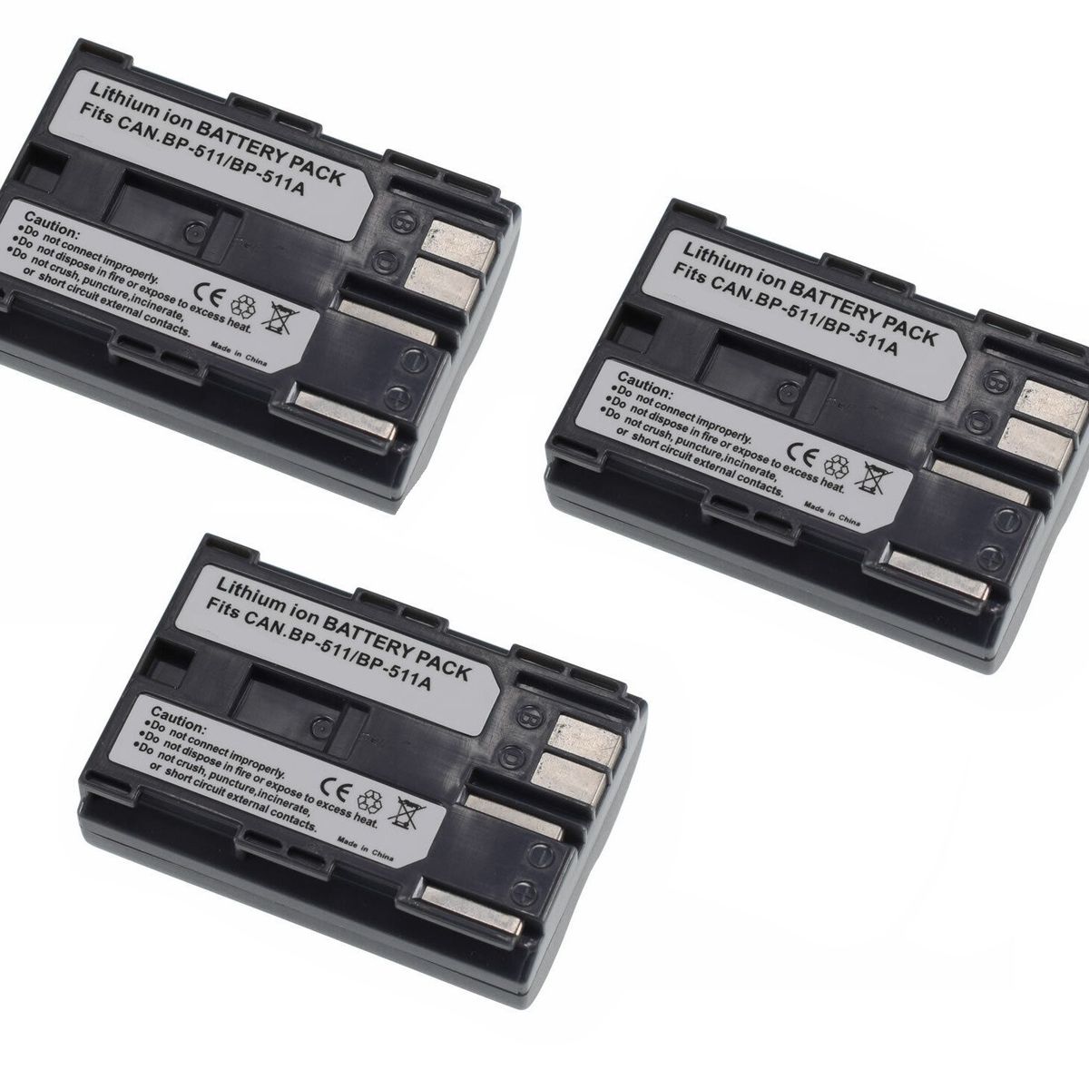 GENERICO - 3 BATERÍAS BP-511 ALTERNATIVA CANON