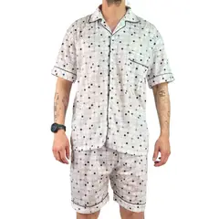 MPROPIA - Pijama Hombre Verano Short Y Polera Con Botones 483